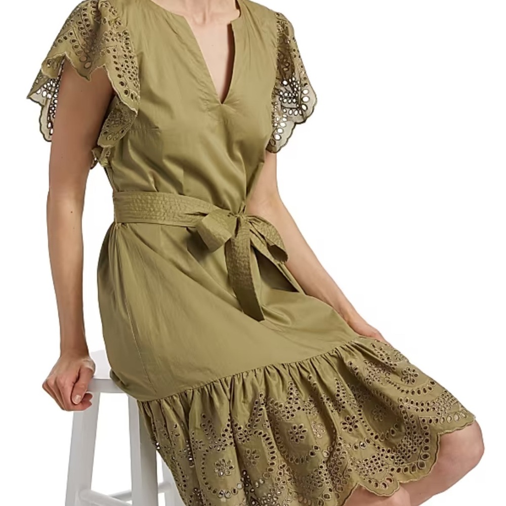 New Rails Anthropologie Elegant Olive Lace Mini Dress XS